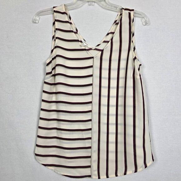Maurices Womens Striped V-Neck Blouse XS - Picture 1 of 5
